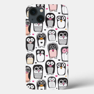 Funda Para iPhone 13 fondo del ilustracion del pájaro del pingüino