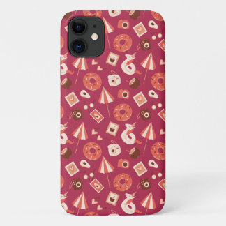 Funda Para iPhone 11 Fondo del marrón de las cosas de verano