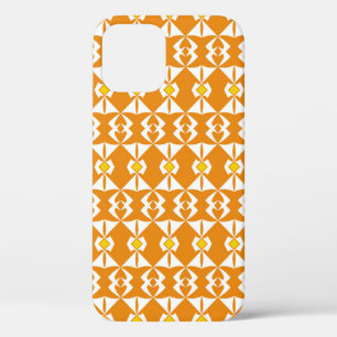 Funda Para iPhone 12 Fondo del naranja con una parte abstracta repetida
