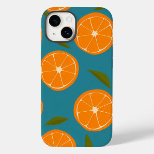 Funda Para iPhone 14 De Case-Mate Fondo del patrón de Naranjas de corte