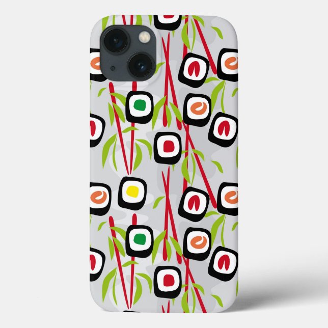 Funda De Case-Mate Para iPhone Fondo del sushi (Reverso)