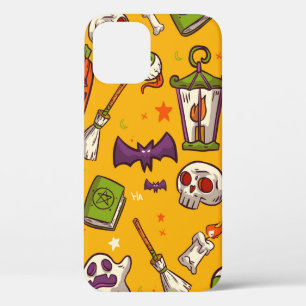 Funda Para iPhone 12 Fondo del tema de Halloween del patrón de diseño p