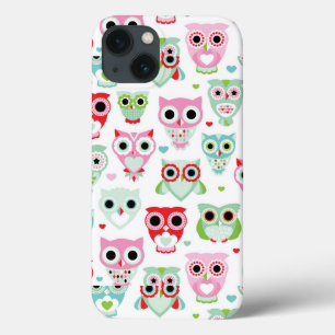 Funda Para iPhone 13 fondo en colores pastel del búho del color del