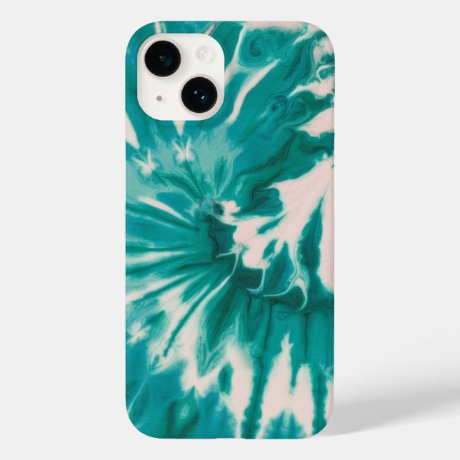 Funda De Case-Mate Para iPhone Fondo estético de tinte verde (Reverso )