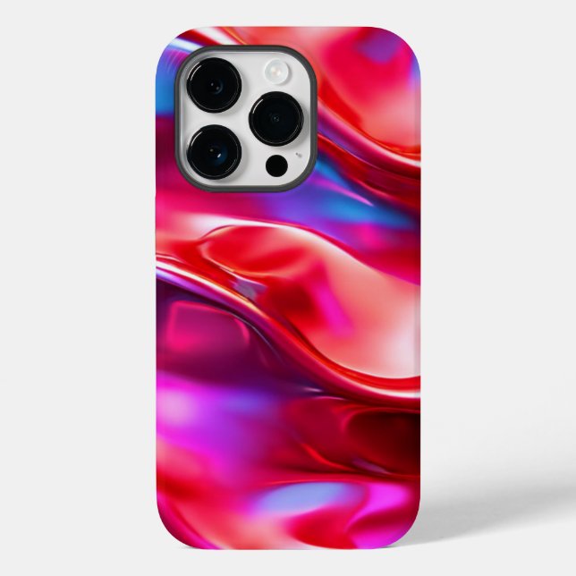 Funda De Case-Mate Para iPhone Fondo estético rojo moderno (Reverso )