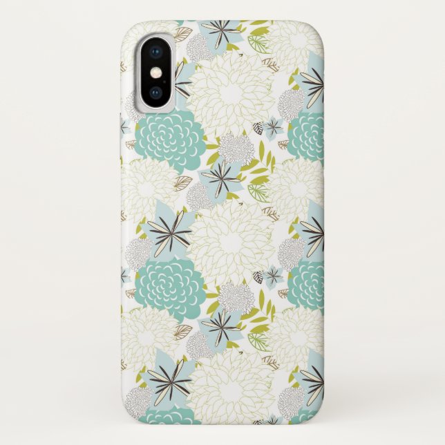 Funda De Case-Mate Para iPhone Fondo floral (Reverso)