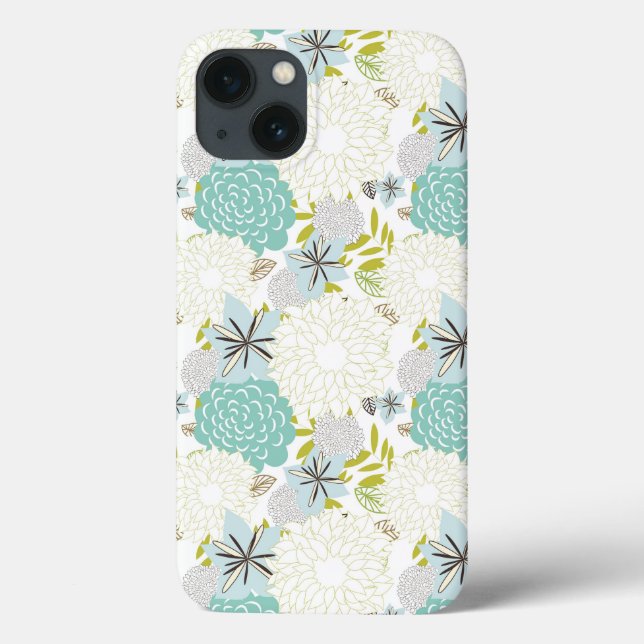 Funda De Case-Mate Para iPhone Fondo floral (Reverso)