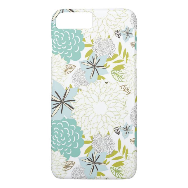 Funda De Case-Mate Para iPhone Fondo floral (Reverso)
