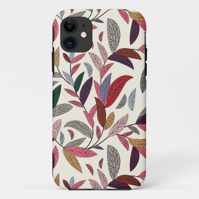 Funda De Case-Mate Para iPhone Fondo floral (Reverso)