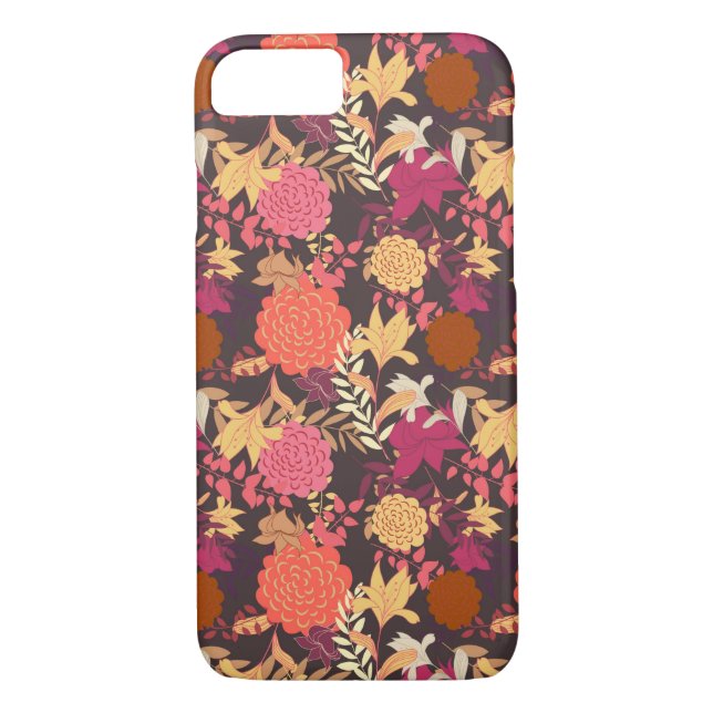 Funda De Case-Mate Para iPhone Fondo floral 2 (Reverso)