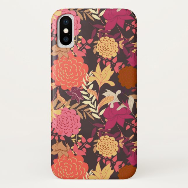 Funda De Case-Mate Para iPhone Fondo floral 2 2 (Reverso)