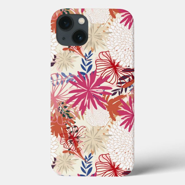 Funda De Case-Mate Para iPhone Fondo floral 3 (Reverso)