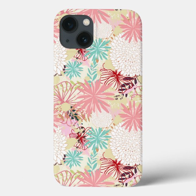 Funda De Case-Mate Para iPhone Fondo floral 4 (Reverso)