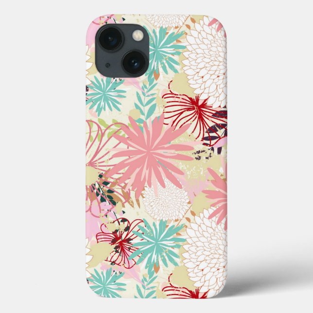 Funda De Case-Mate Para iPhone Fondo floral 4 (Reverso)