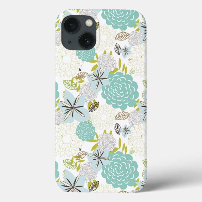 Funda De Case-Mate Para iPhone Fondo floral 5 (Reverso)