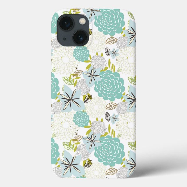 Funda De Case-Mate Para iPhone Fondo floral 5 (Reverso)