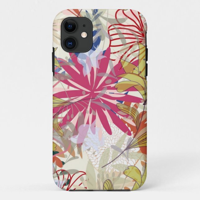 Funda De Case-Mate Para iPhone Fondo floral 6 (Reverso)