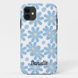 iPhone 11 Fondo Floral Azul - Funda personalizada para iPhon