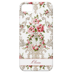 Funda Para iPhone SE/5/5s Fondo floral-blanco rococó francés personalizado
