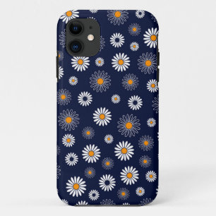 Funda Para iPhone 11 Fondo floral de Blue Daisies