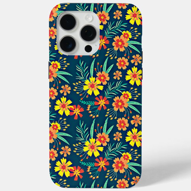 Funda De Case-Mate Para iPhone Fondo floral Hermoso Diseño (Reverso )