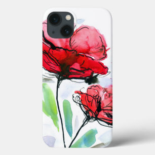 Funda Para iPhone 13 Fondo floral pintado extracto