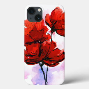 Funda Para iPhone 13 Fondo floral pintado extracto 2