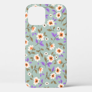 Funda Para iPhone 12 Fondo floral vintage. Patrón floral con asma