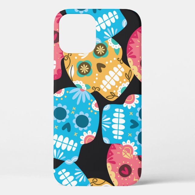 Funda De Case-Mate Para iPhone Fondo fluido del cráneo de azúcar (Reverso )