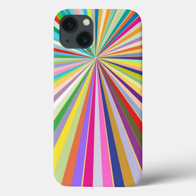 Funda De Case-Mate Para iPhone Fondo fresco a rayas (Reverso)
