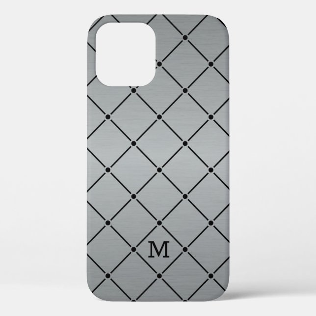Funda De Case-Mate Para iPhone Fondo gris metálico (Reverso )
