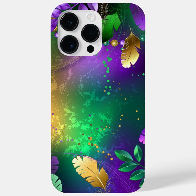 Funda De Case-Mate Para iPhone Fondo irlandés mardi gras con cuentas (Reverso)