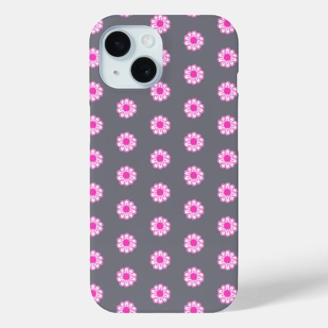 Funda De Case-Mate Para iPhone Fondo lindo con patrón floral (Reverso )