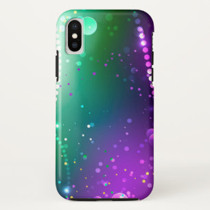 Funda Para iPhone XS Fondo morado festivo Mardi Gras