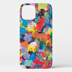 Funda Para iPhone 12 fondo multicolor teñido con pincel