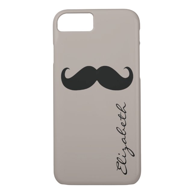 Funda De Case-Mate Para iPhone Fondo Mustache Plain Tan (Reverso)