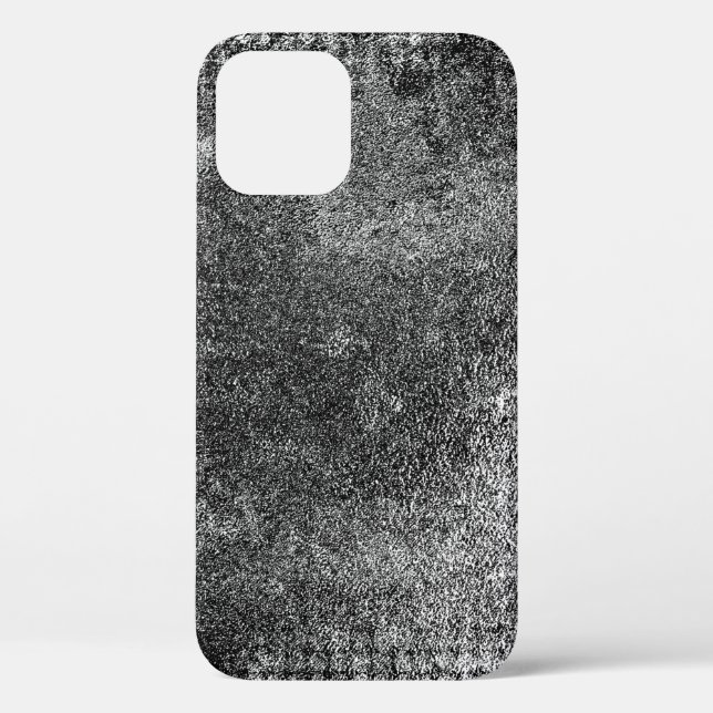 Funda De Case-Mate Para iPhone Fondo negro y blanco abstracto, envejecido (Reverso )