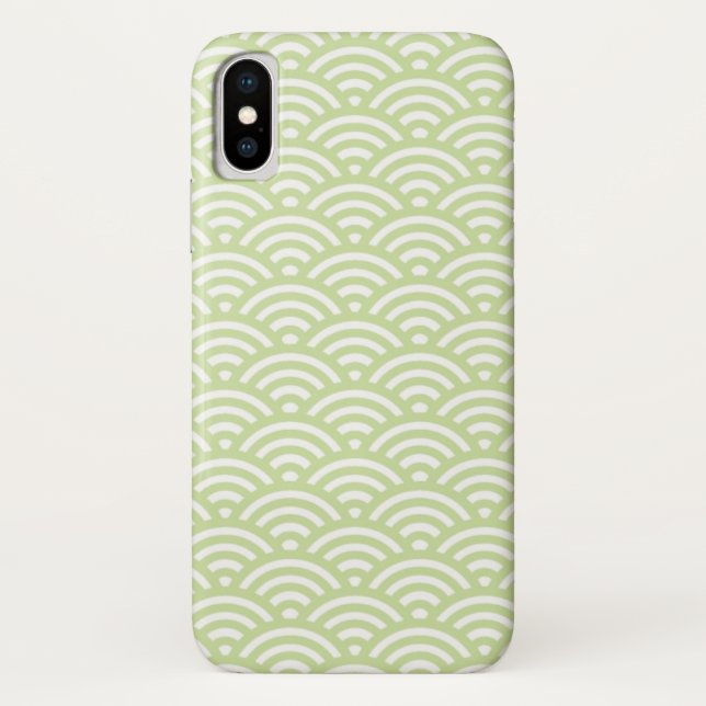 Funda De Case-Mate Para iPhone Fondo oriental de la onda (Reverso)