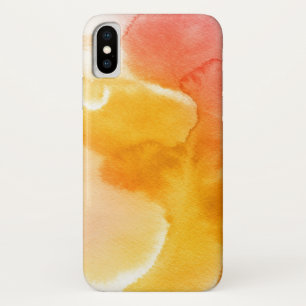 Funda Para iPhone X Fondo pintado a mano 13 de la acuarela abstracta