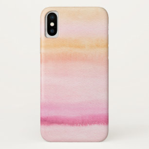 Funda Para iPhone X Fondo pintado a mano 4 de la acuarela abstracta
