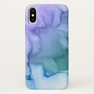 Funda Para iPhone X Fondo pintado a mano 6 de la acuarela abstracta