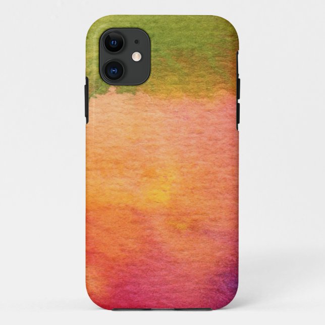 Funda De Case-Mate Para iPhone Fondo pintado acuarela abstracta (Reverso)
