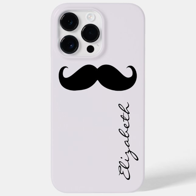 Funda De Case-Mate Para iPhone Fondo plateado de bigote (Reverso)