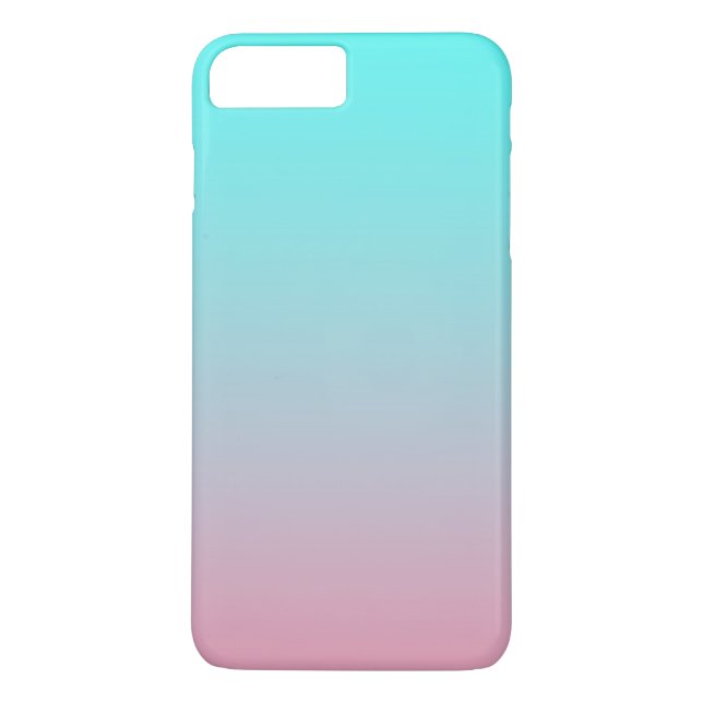 Funda De Case-Mate Para iPhone Fondo plegado de degradado simple verde azulado a  (Reverso)