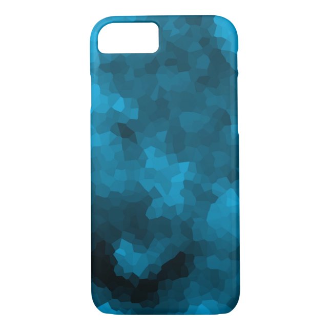 Funda De Case-Mate Para iPhone Fondo poligonal abstracto azul (Reverso)