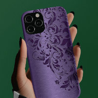 Fondo Púrpura Con Lazo Profundo Morado Floral