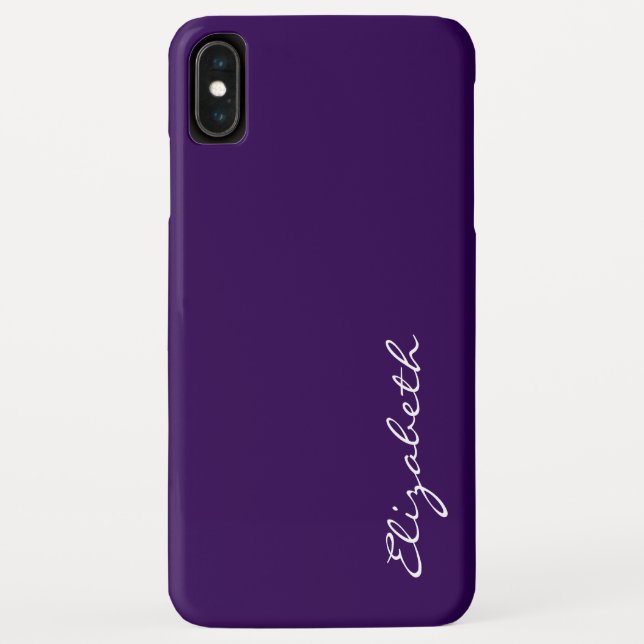 Funda De Case-Mate Para iPhone Fondo púrpura sencillo (Reverso)