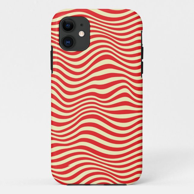 Funda De Case-Mate Para iPhone Fondo rayado (Reverso)