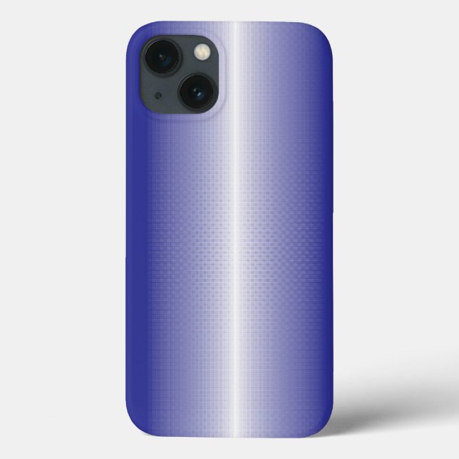 Funda De Case-Mate Para iPhone fondo rayado azul y blanco (Reverso)