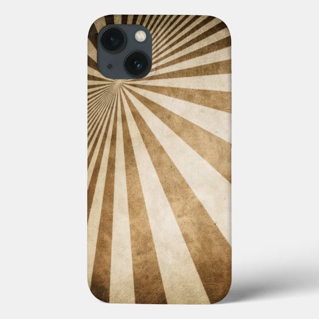 Funda De Case-Mate Para iPhone Fondo retro del modelo de la raya (Reverso)